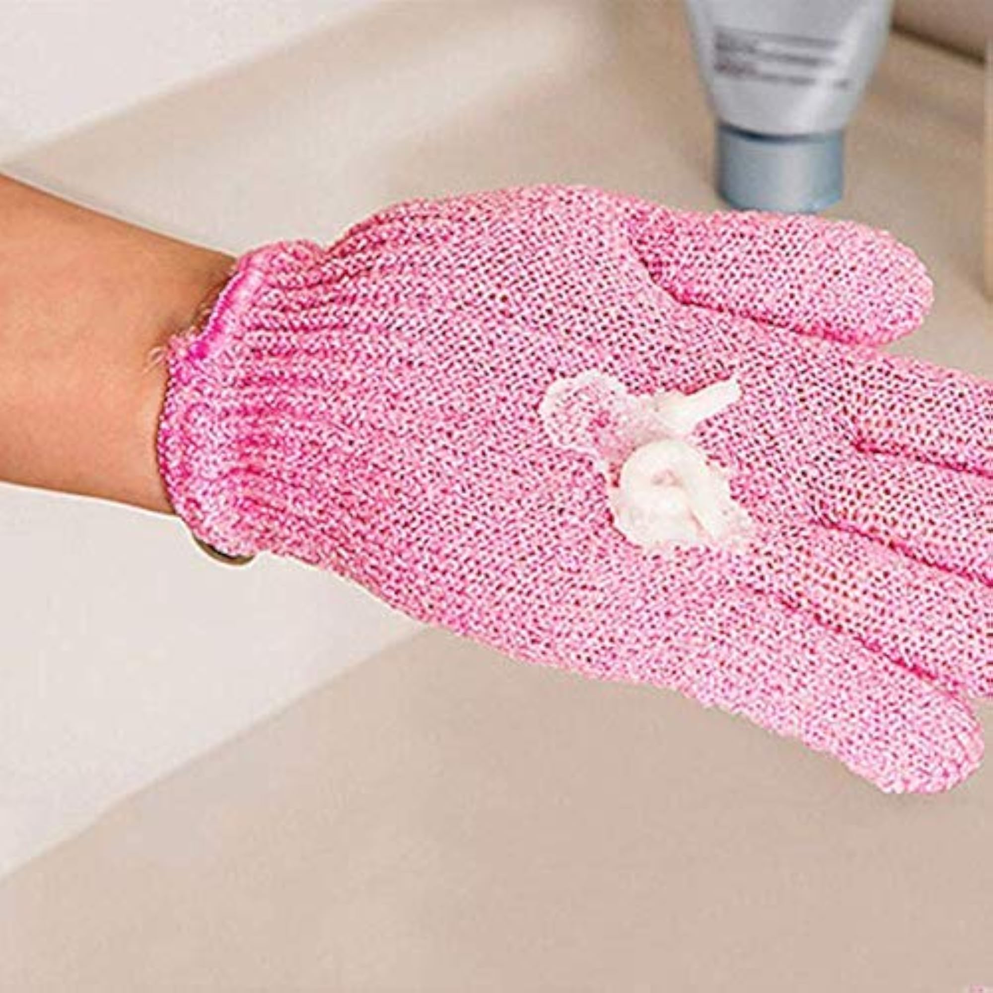 2 Pair Bath Gloves Spa Massage Body Scrubber Cleaner